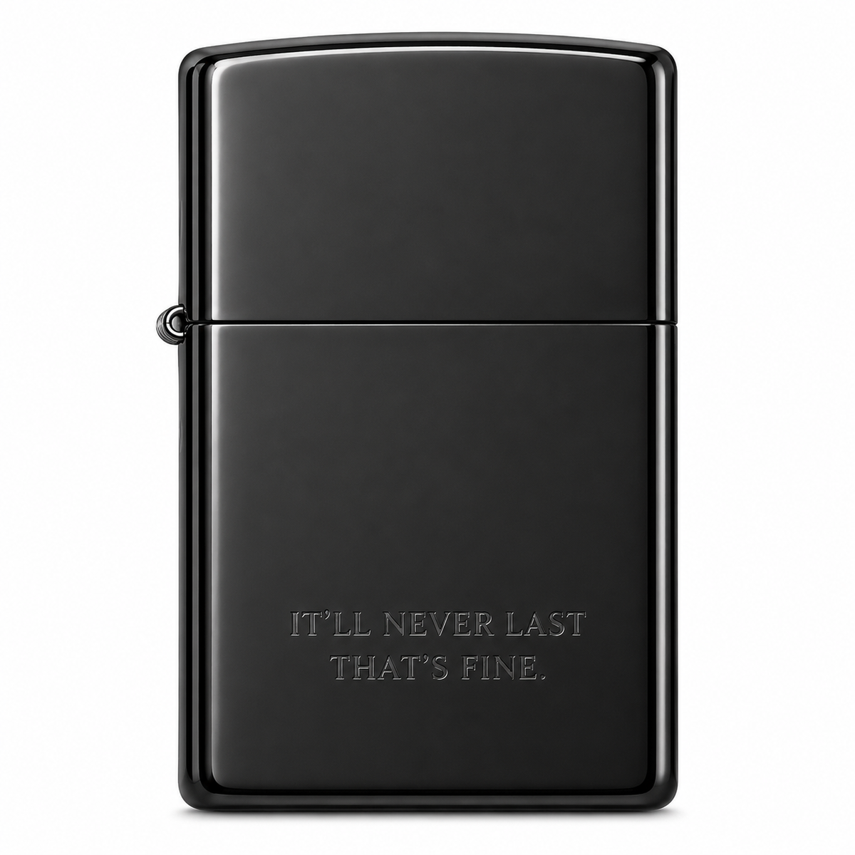 Zorro Titanium Black Thick Case Flip Lid Lighter Gift Box Set with 16ML Fluid Refill