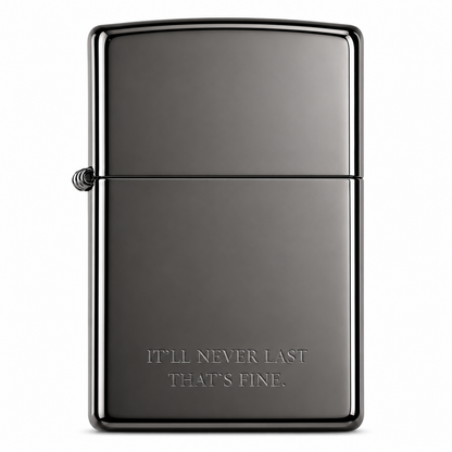 Zorro Black Design Flip Lid Lighter Gift Box Set with 16ML Fluid Refill