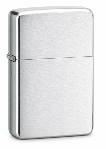 Zorro Sleek Silver Flip Lid Lighter Gift Box Set with 16ML Fluid Refill