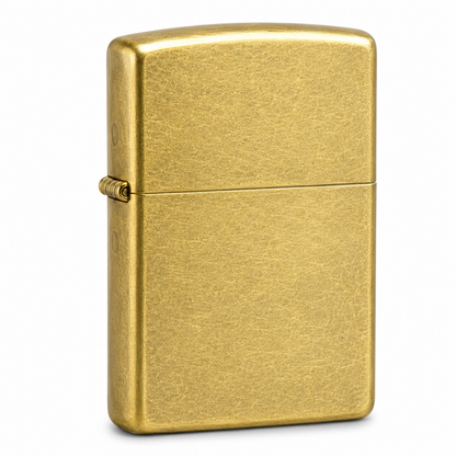 Zorro Stained Gold Flip Lid Lighter Gift Box Set with 16ML Fluid Refill