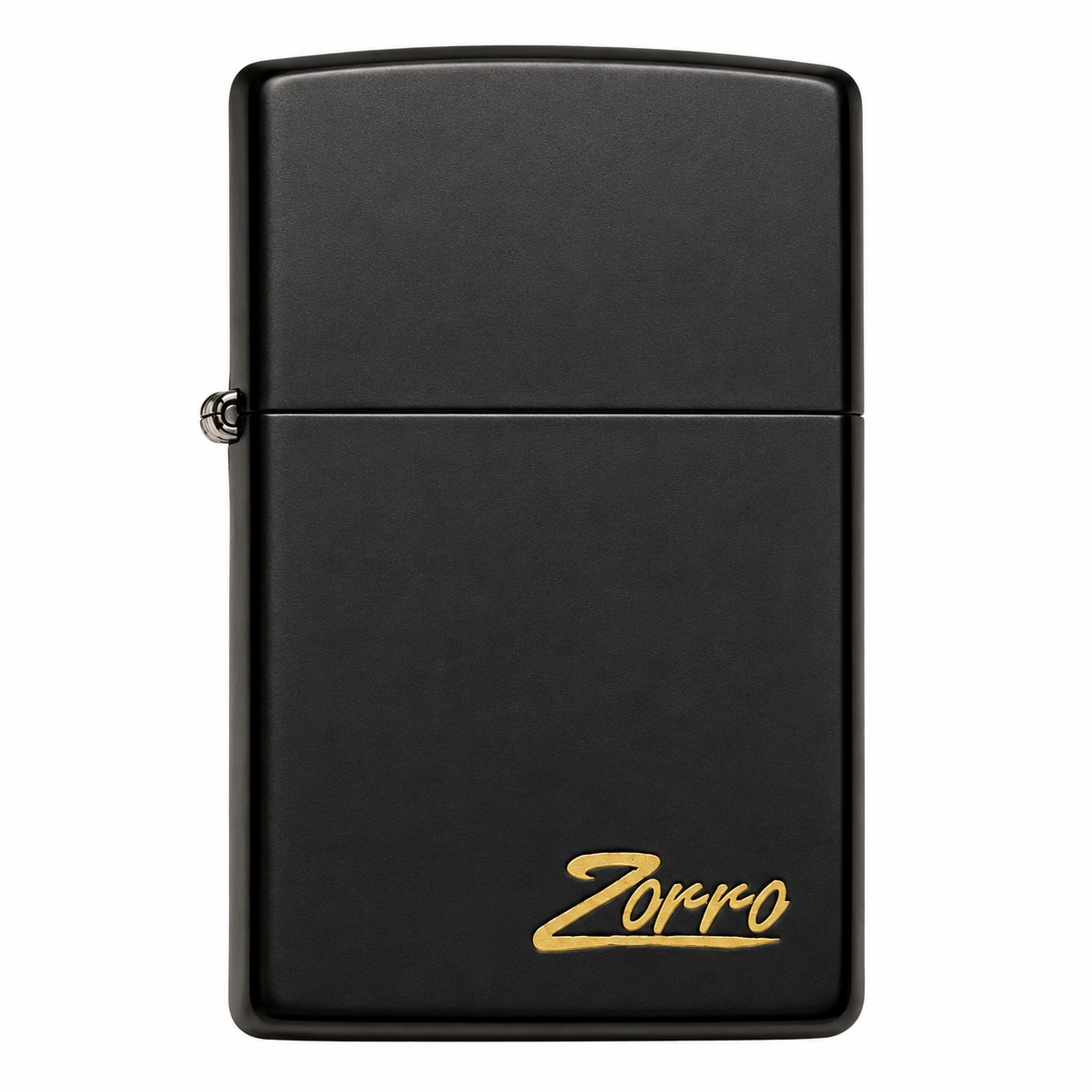 Zorro Lighter Fluid Refill Flip Lid Gold Grafitti Design