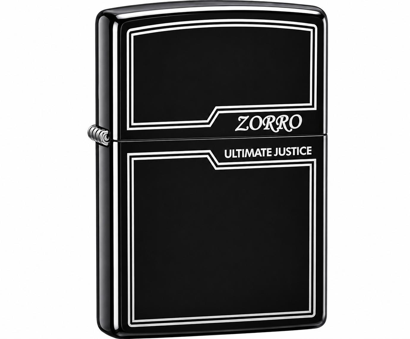 Zorro Ultimate Justice Flip Lid Lighter Gift Box Set with 16ML Fluid Refill