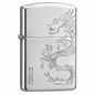 Zorro Dragon Design Flip Lid Lighter Gift Box Set with 16ML Fluid Refill