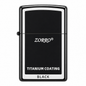 Zorro Lighter Fluid Refill Flip Lid Black Titanium Design