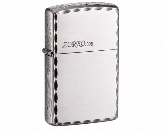 Zorro .008 Flip Lid Lighter Gift Box Set with 16ML Fluid Refill