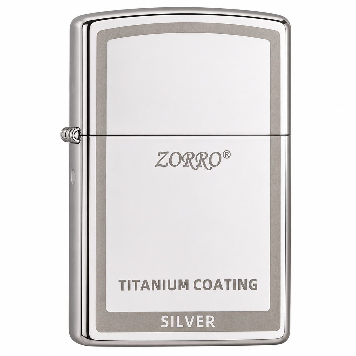Zorro Titanium Coated Flip Lid Lighter Gift Box Set with 16ML Fluid Refill