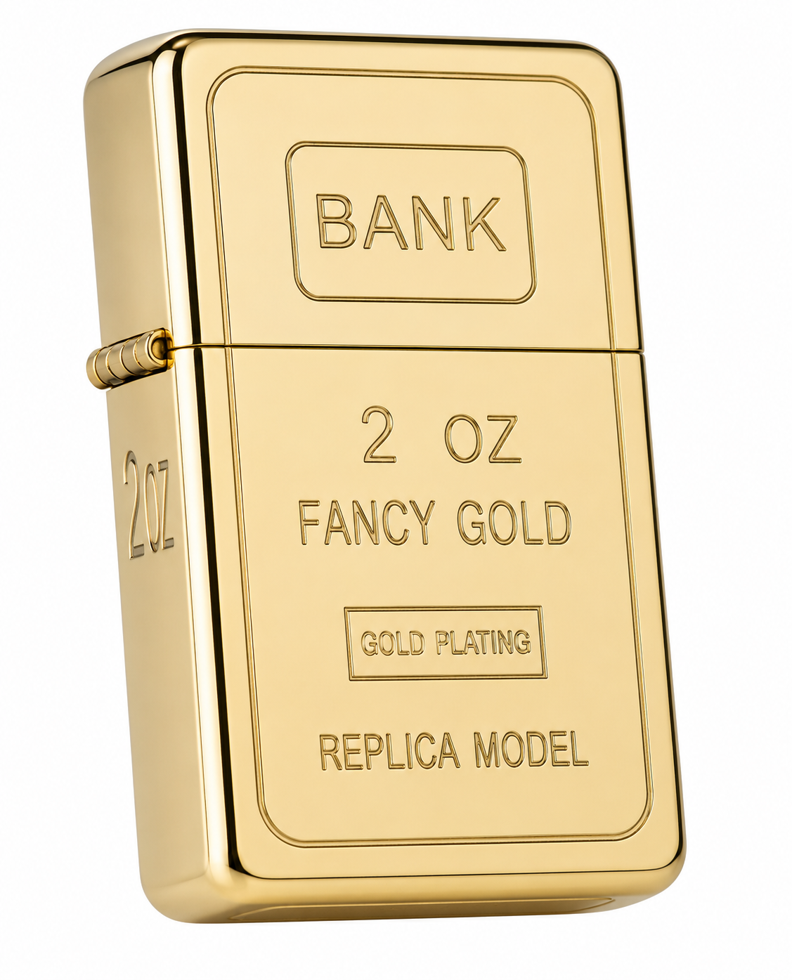 Zorro Gold Bar Design Flip Lid Lighter Gift Box Set with 16ML Fluid Refill