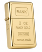 Zorro Gold Bar Design Flip Lid Lighter Gift Box Set with 16ML Fluid Refill