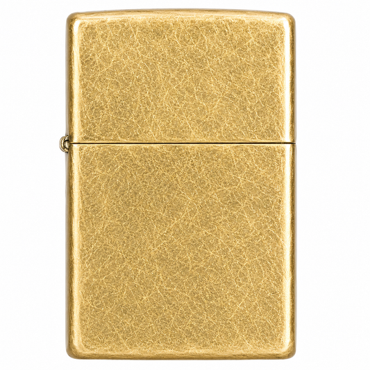Zorro Scuffed Gold Flip Lid Lighter Gift Box Set with 16ML Fluid Refill