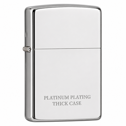 Zorro Platinum Plated Flip Lid Lighter Gift Box Set with 16ML Fluid Refill