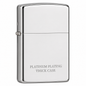 Zorro Platinum Plated Flip Lid Lighter Gift Box Set with 16ML Fluid Refill