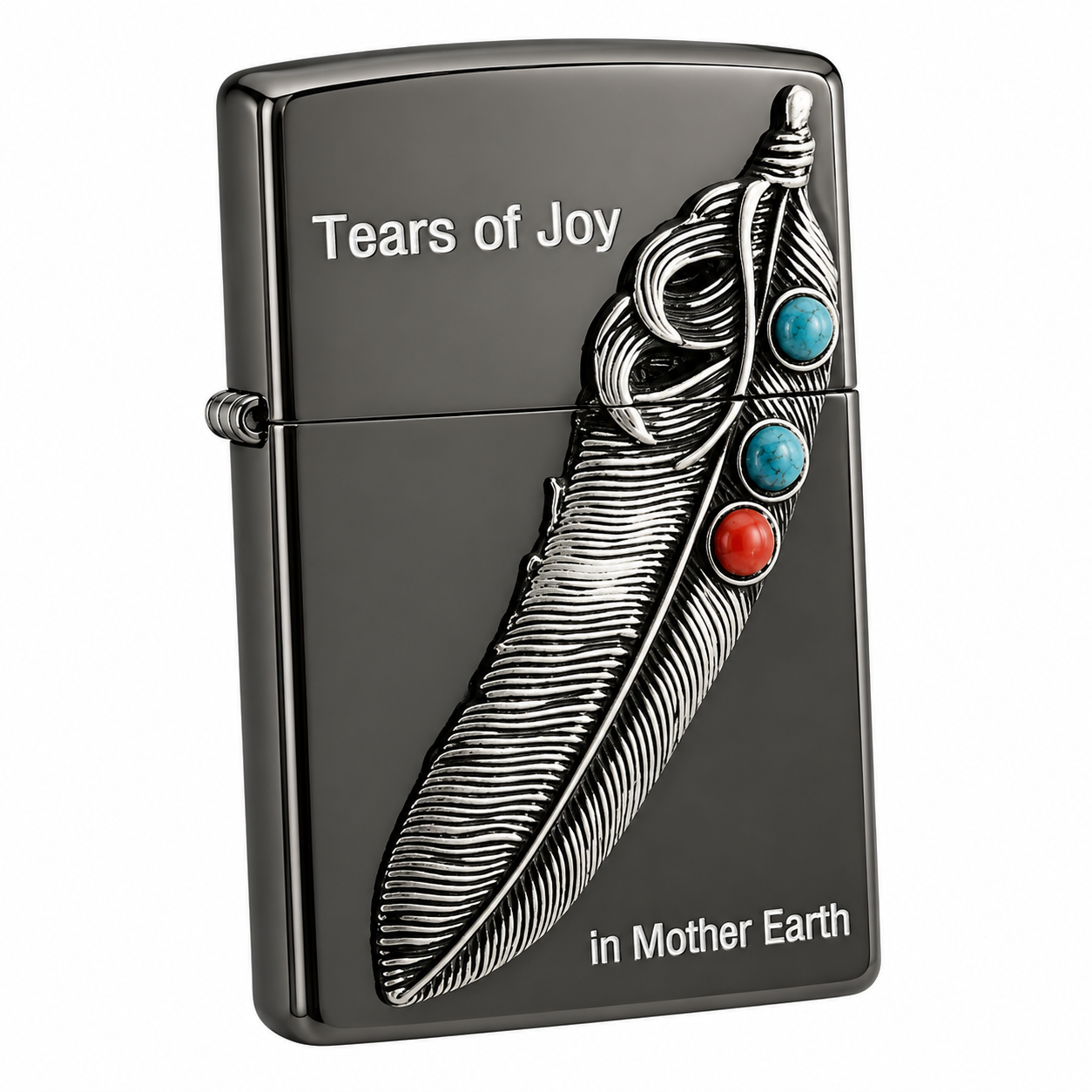 Zorro 3D Leaf Design Flip Lid Lighter Gift Box Set with 16ML Fluid Refill