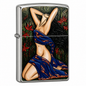 Zorro Lady Design Flip Lid Lighter Gift Box Set with 16ML Fluid Refill