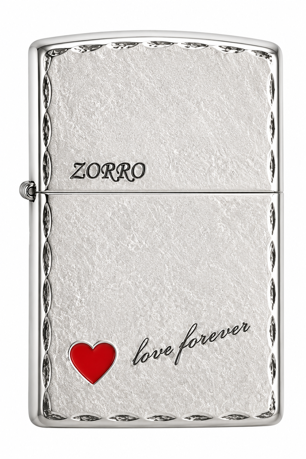 Zorro Love Forever Flip Lid Lighter Gift Box Set with 16ML Fluid Refill