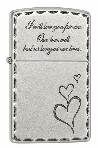 Zorro Love Design Flip Lid Lighter Gift Box Set with 16ML Fluid Refill