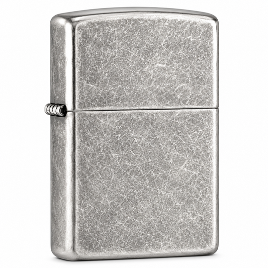 Zorro Lighter Fluid Refill Flip Lid Worn Silver Design