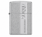 Zorro Silver Granite Flip Lid Lighter Gift Box Set with 16ML Fluid Refill