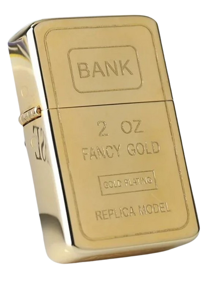 Zorro Lighter Fluid Refill Flip Lid Gold Bar Design