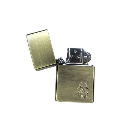 Zorro Lighter Fluid Refill Flip Lid Danger Design - Zorro Lighters