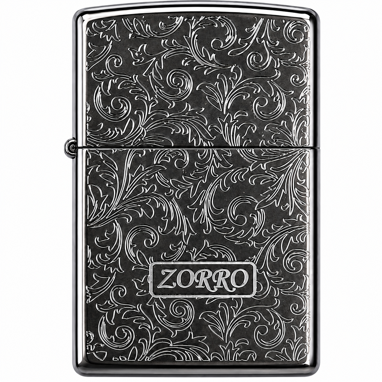Zorro Flower Design Flip Lid Lighter Gift Set with 16ML Fluid Refill