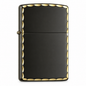 Zorro Gold Cut Corners Flip Lid Lighter Gift Box Set with 16ML Fluid Refill
