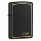 Zorro Gold Stripes Flip Lid Lighter Gift Box Set with 16ML Fluid Refill