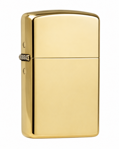 Zorro Gold Tone Flip Lid Lighter Gift Box Set with 16ML Fluid Refill