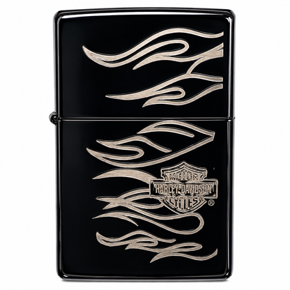 Zorro HP Black Lover Flip Lid Lighter Gift Set with 16ML Fluid Refill