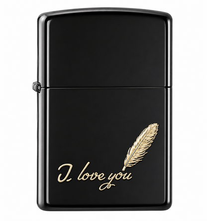 Zorro I Love You Flip Lid Lighter Gift Box Set with 16ML Fluid Refill