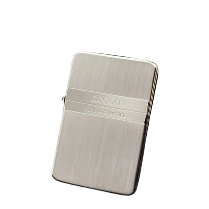 Zorro Lighter Fluid Refill Flip Lid Silver
