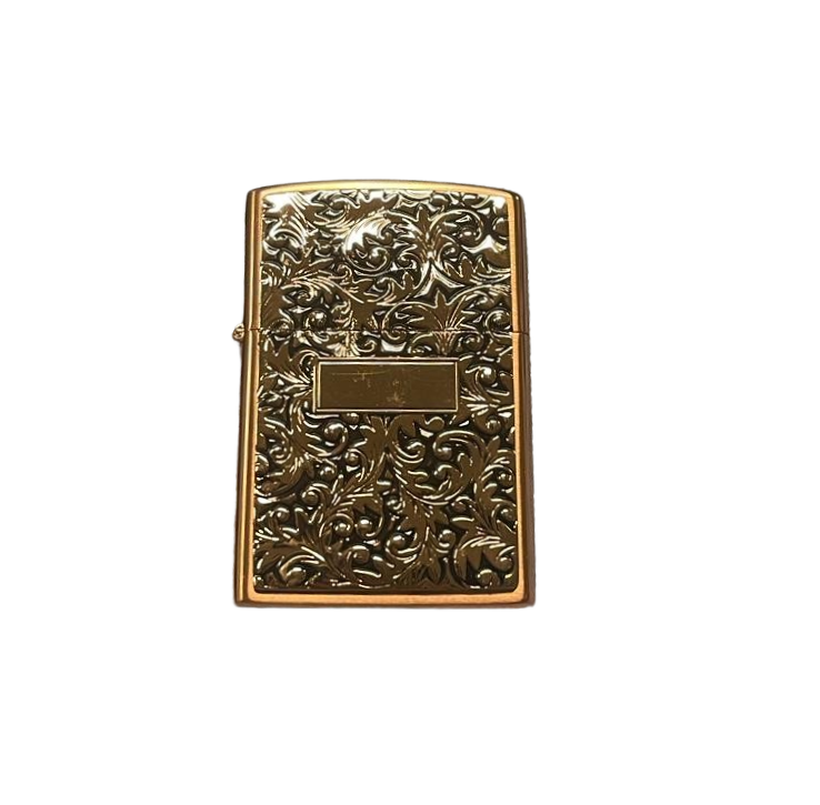 Zorro Lighter Fluid Refill Flip Lid Bronze Vine Design