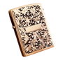 Zorro Lighter Fluid Refill Flip Lid Bronze Vine Design