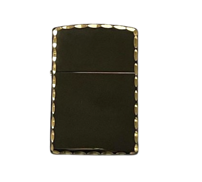 Zorro Lighter Fluid Refill Flip Lid Gold Cut Corners Design