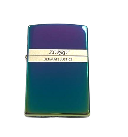 Zorro Lighter Fluid Refill Flip Lid Gradient Design