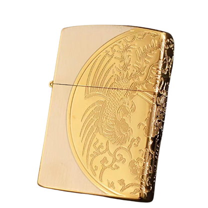 Zorro Lighter Fluid Refill Flip Lid Japanese Gold Design