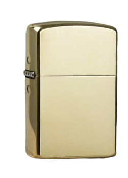 Zorro Lighter Fluid Refill Flip Lid Plain Gold Design