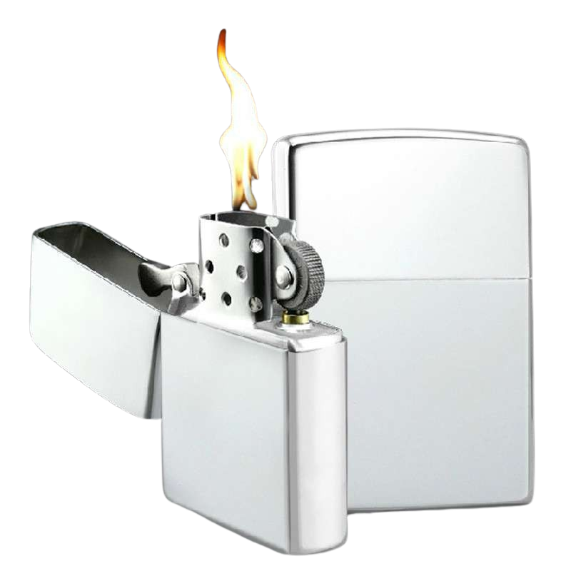 Zorro Lighter Fluid Refill Flip Lid Plain Silver Design