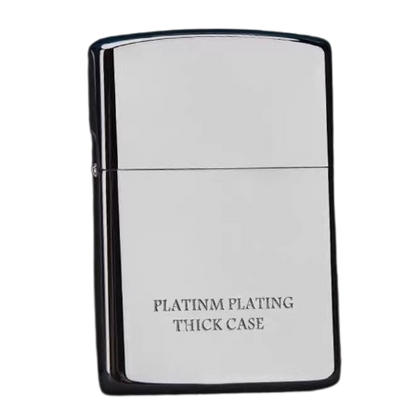 Zorro Lighter Fluid Refill Flip Lid Platinum Plated Design