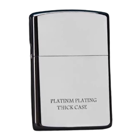 Zorro Lighter Fluid Refill Flip Lid Platinum Plated Design