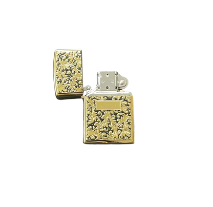 Zorro Lighter Fluid Refill Flip Lid Swirl Leaf Design