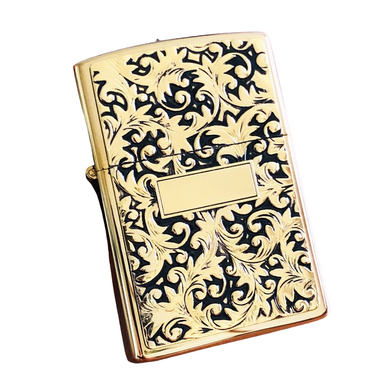 Zorro Lighter Fluid Refill Flip Lid Swirl Leaf Design