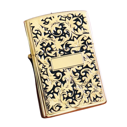 Zorro Lighter Fluid Refill Flip Lid Swirl Leaf Design