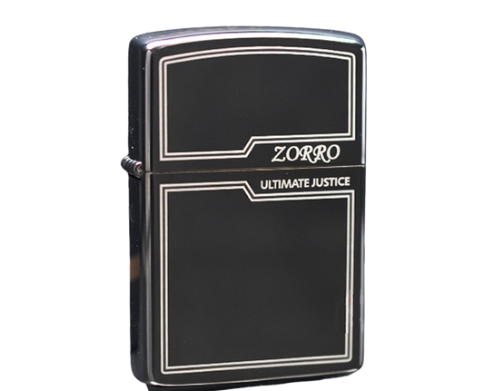 Zorro Lighter Fluid Refill Flip Lid Ultimate Justice Design
