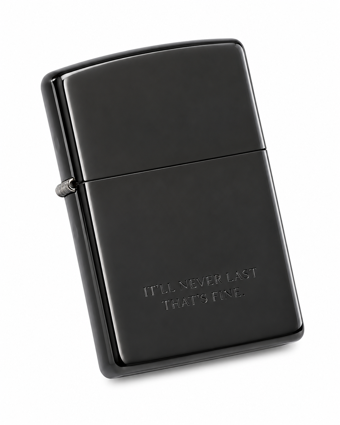 Zorro Titanium Black Thick Case Flip Lid Lighter Gift Box Set with 16ML Fluid Refill